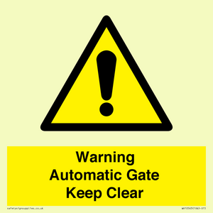 Warning Automatic Gate Keep Clear
